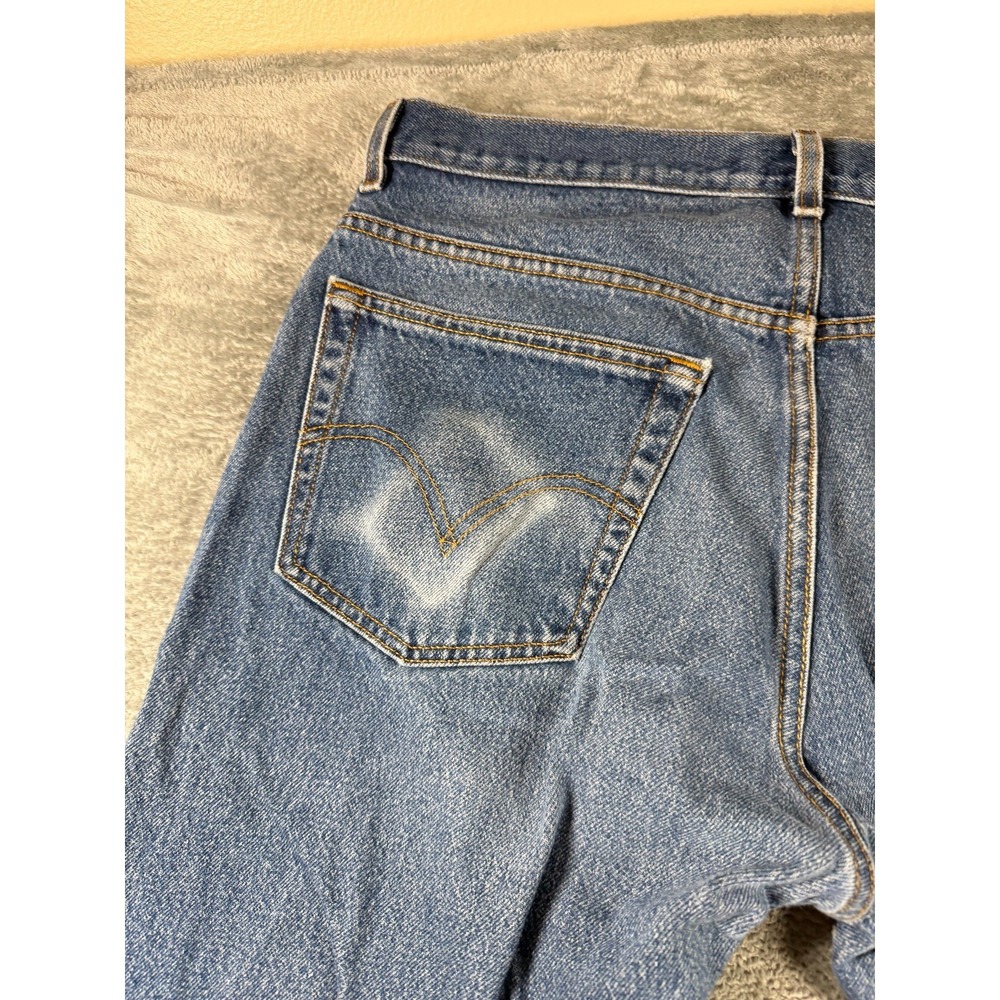 Vtg Levi's 517 USA Boot Cut Jeans 38x29 Distressed Fade - Picture 16 of 16